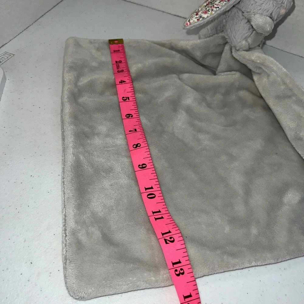 Jellycat Comforter Blanket Silver Grey Bunny Rabbit Floral Flower Pink Ears